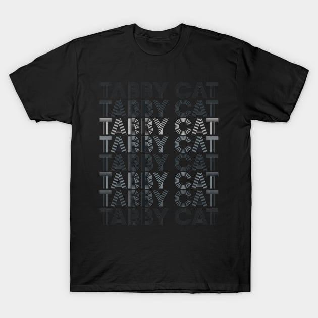 Retro Silver Tabby Cat T-Shirt by Adopt Me Meow